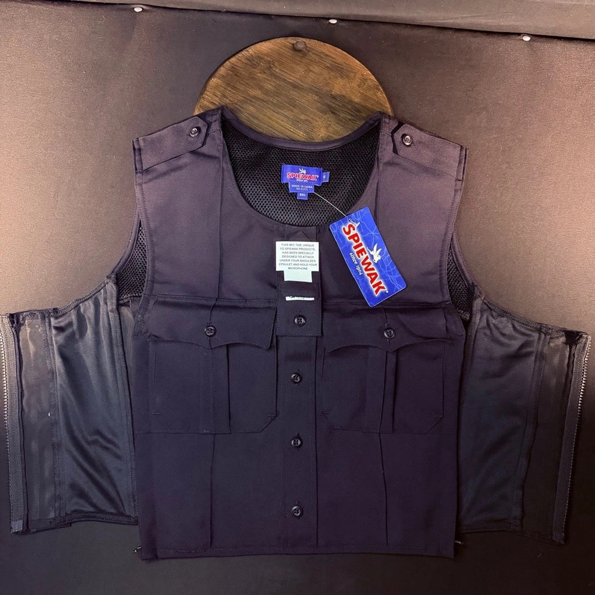 Spiewak Tactical Armor Carrier Vest Size Small Dark Navy Mic Tab Carrier Only