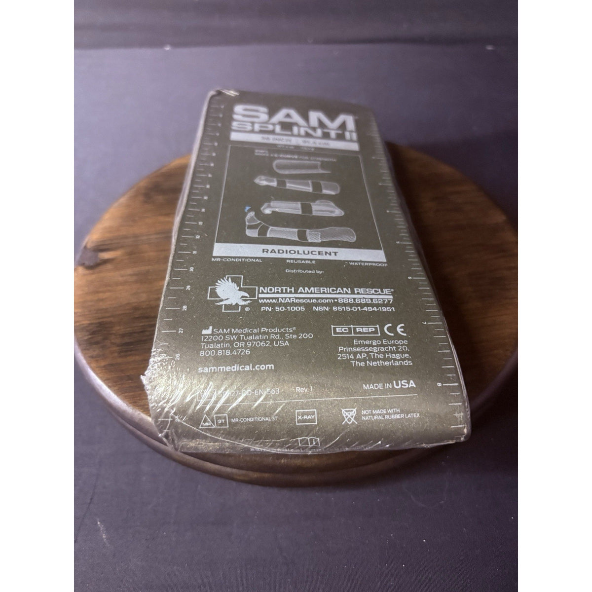 36" SAM Splint II For First Aid Kit, Gray SAM Splints, Army Style for Trauma