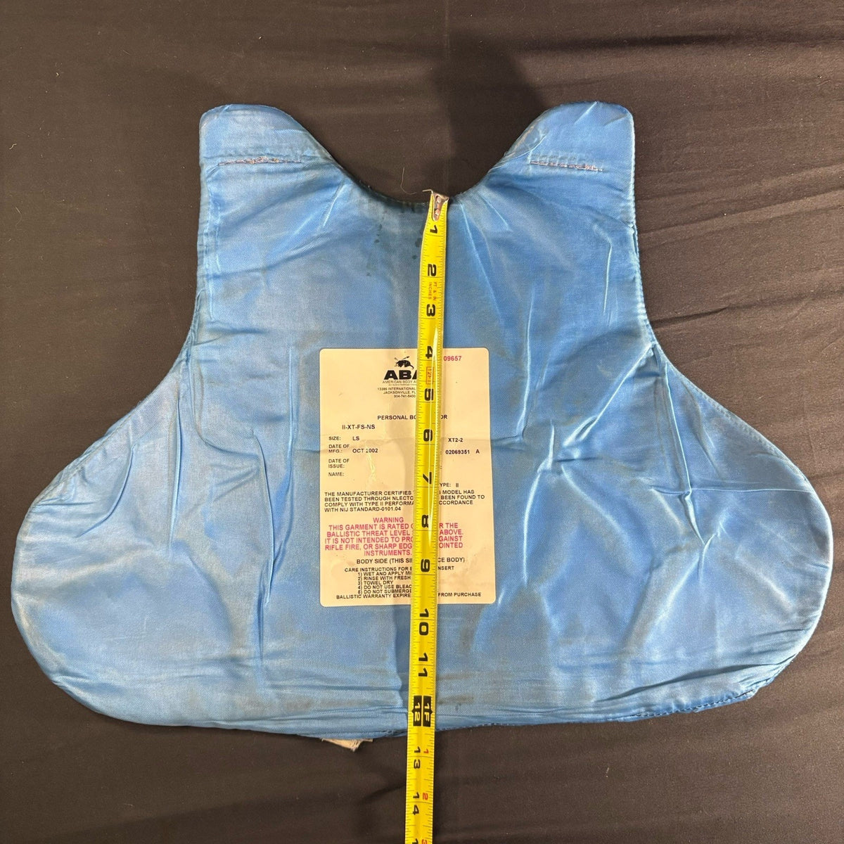 American Body Armor Bullet Proof Vest Level 2 (II) Size Medium (M) Concealable