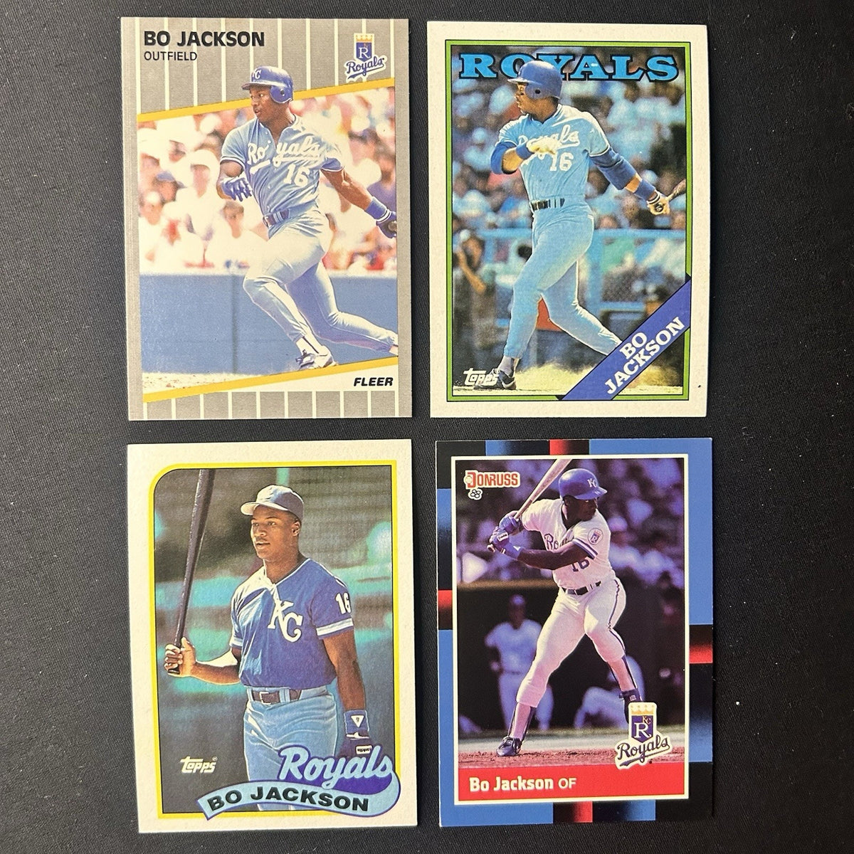 Bo Jackson (Lot Of 4) Trading Cards #285, #750, #540, #220 High Grade