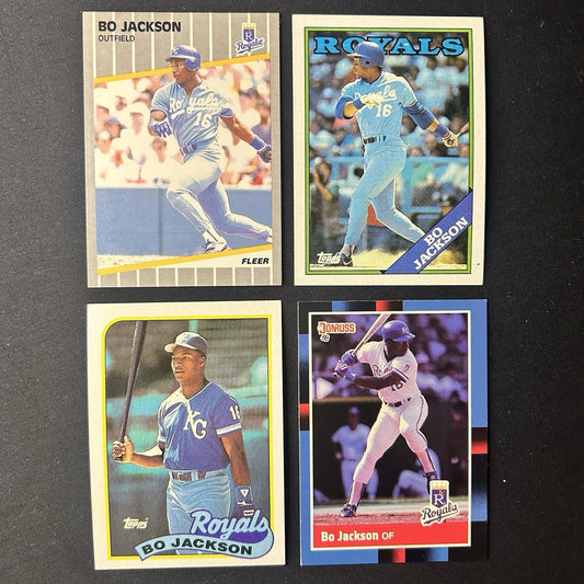 Bo Jackson (Lot Of 4) Trading Cards #285, #750, #540, #220 High Grade