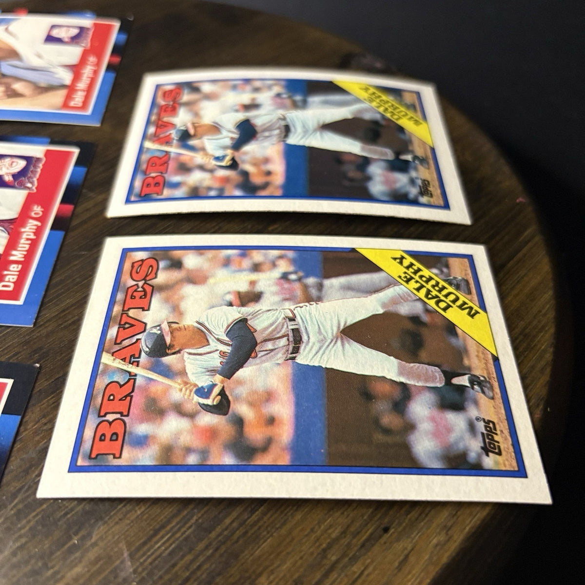 Dale Murphy 1988 (5) Card Lot Topps - #90 / Donruss #78 HIGH GRADE See Photos