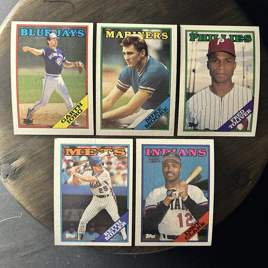 1988 Topps High Grade Cards #273, #432, #203, #382, #49 MLB Baseball (Lot Of 5)