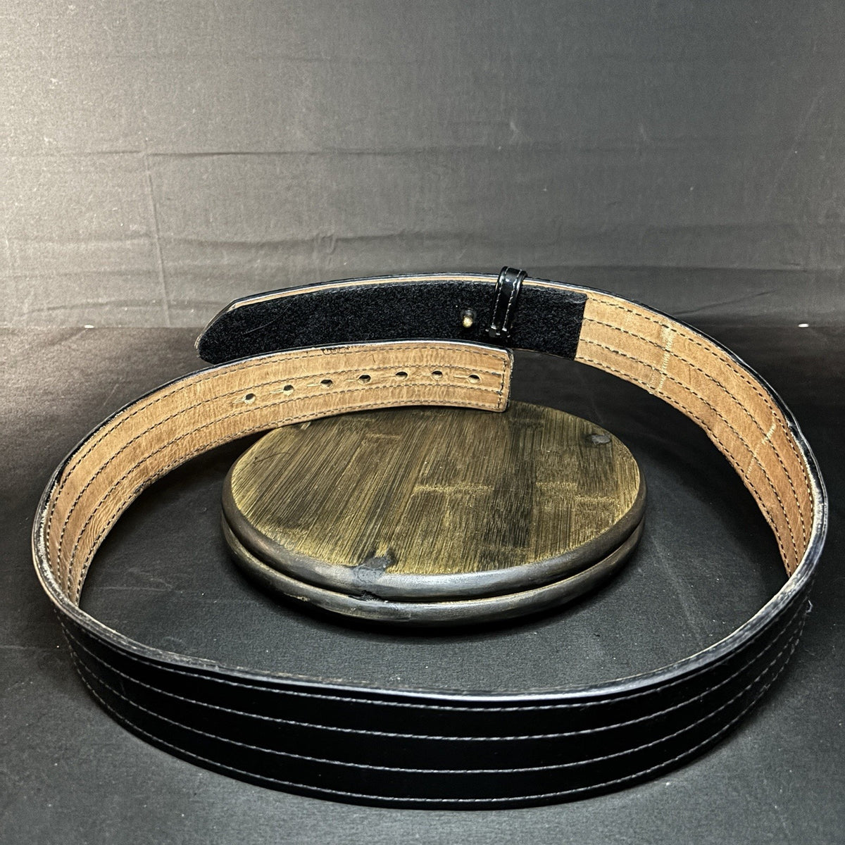 Don Hume Duty Belt Size 36" Hi-Gloss Belt Keeper Quad Stitched Leather B120 2.25