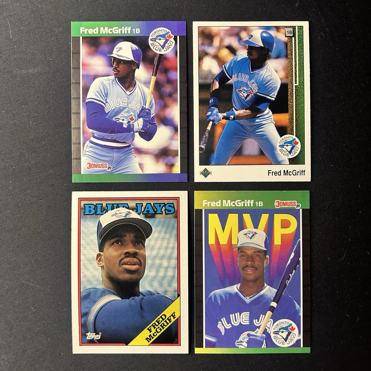 Fred Mcgriff (Lot Of 4) Trading Cards #70, #463, BC-19, #572