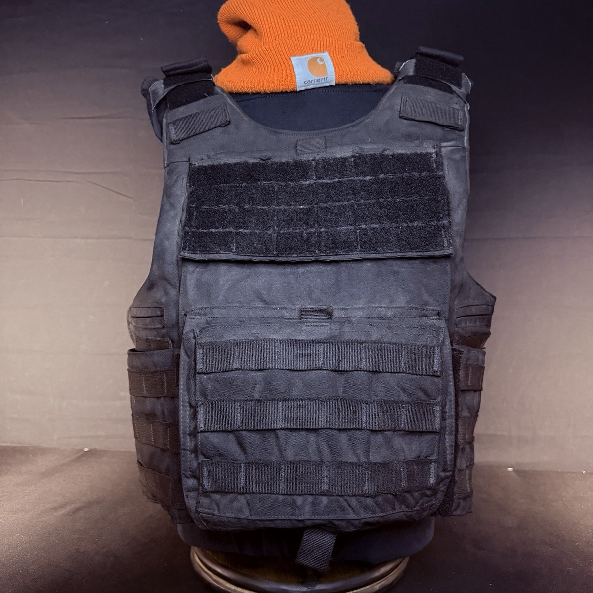 Armor Express Hard Core Tactical Carrier Vest Size XL Black MOLLE Padded