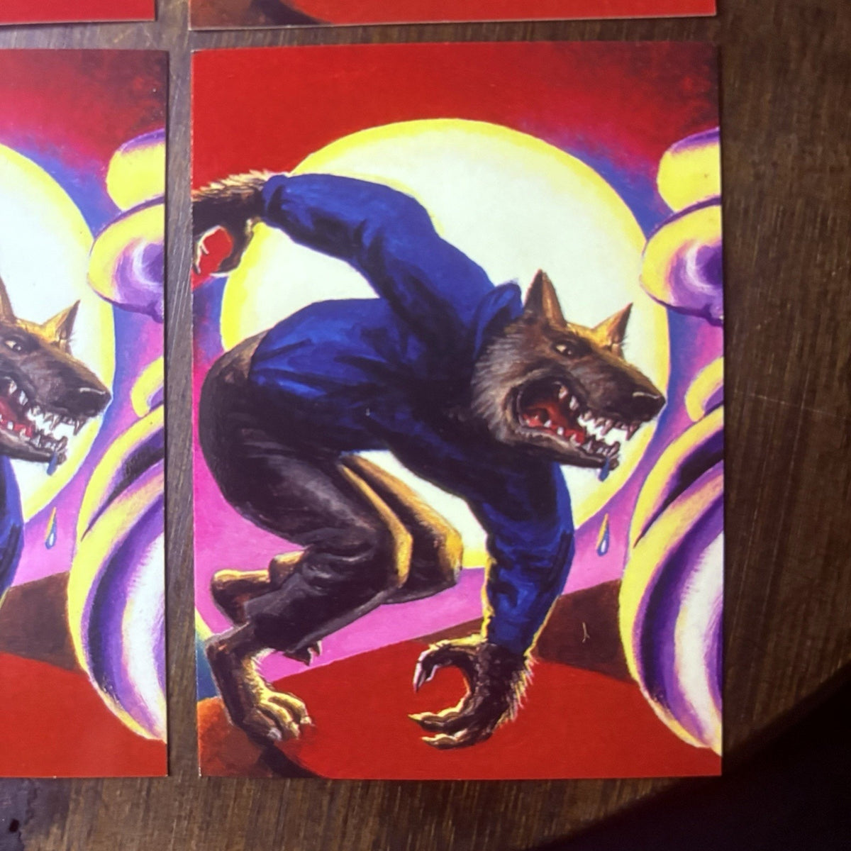 1996 Goosebumps #38 Werewolf Lot Of (4) High Grade Topps Trading Cards See Photo