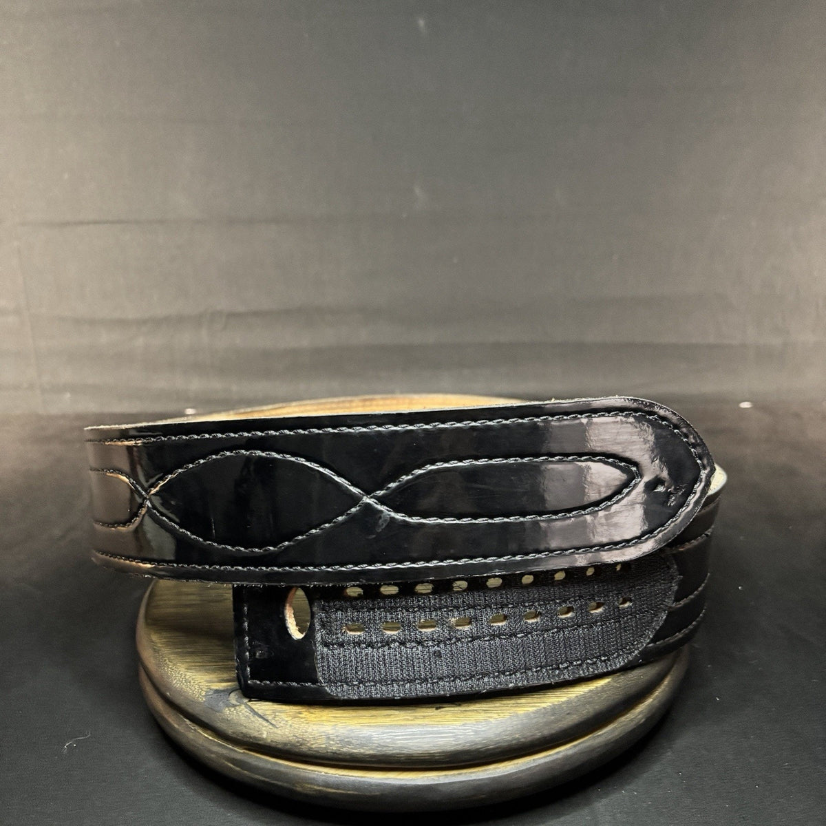 Safariland 94P Duty Belt Size 36" Hook & Loop Hi Gloss Black Leather 2.25"