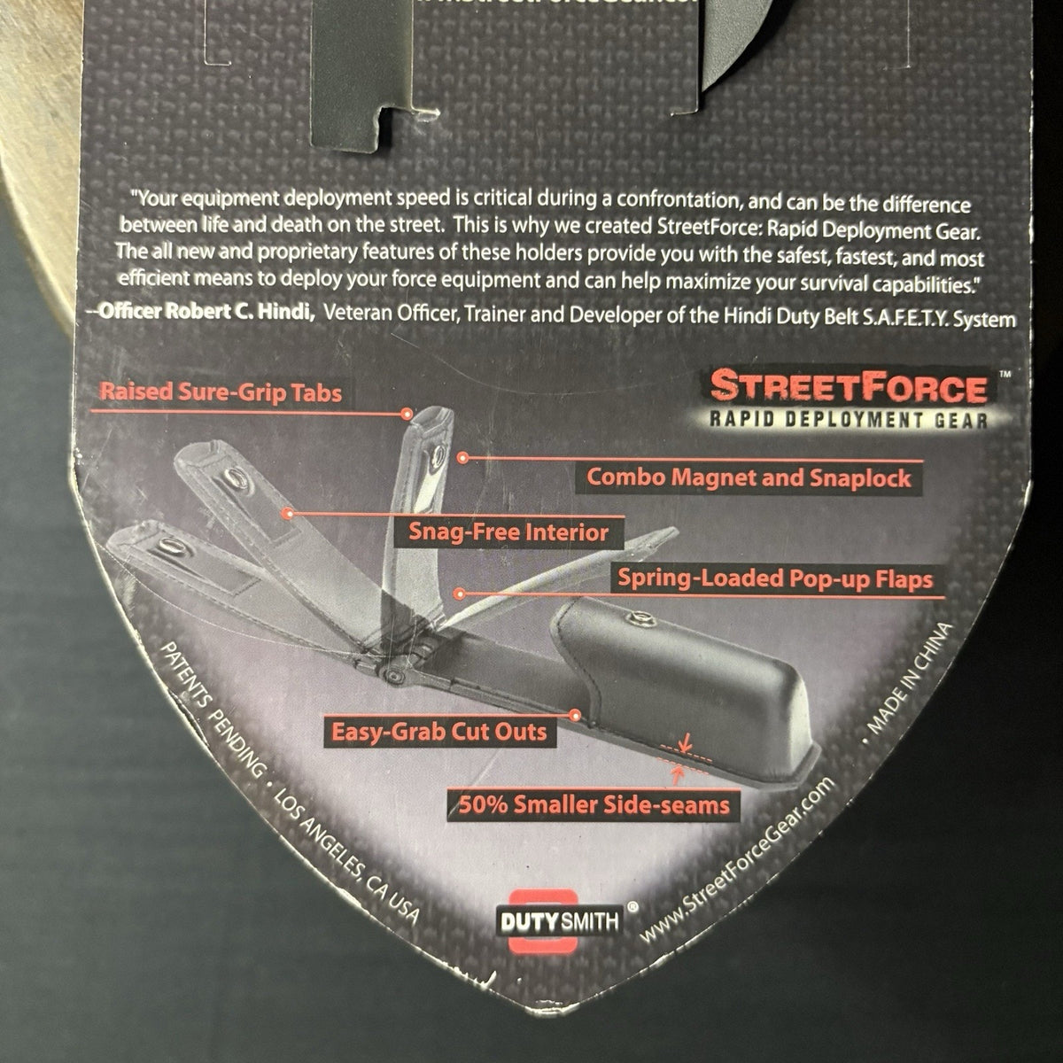 Street Gear Rapid Deployment 9mm Magazine Pouch, Spring Loaded .40, .357