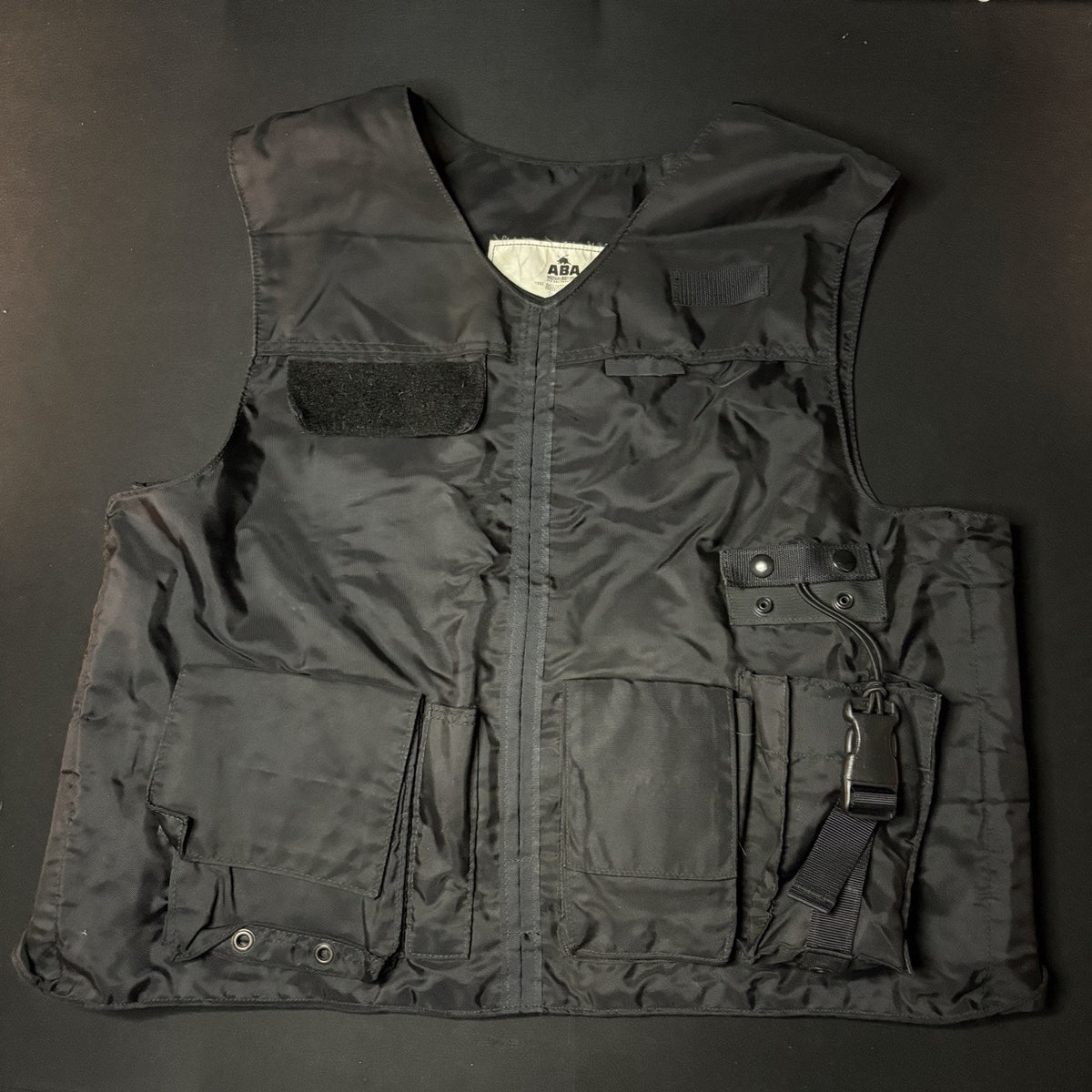 ABA Tactical Plate Carrier Vest Size XL Black With Pouches