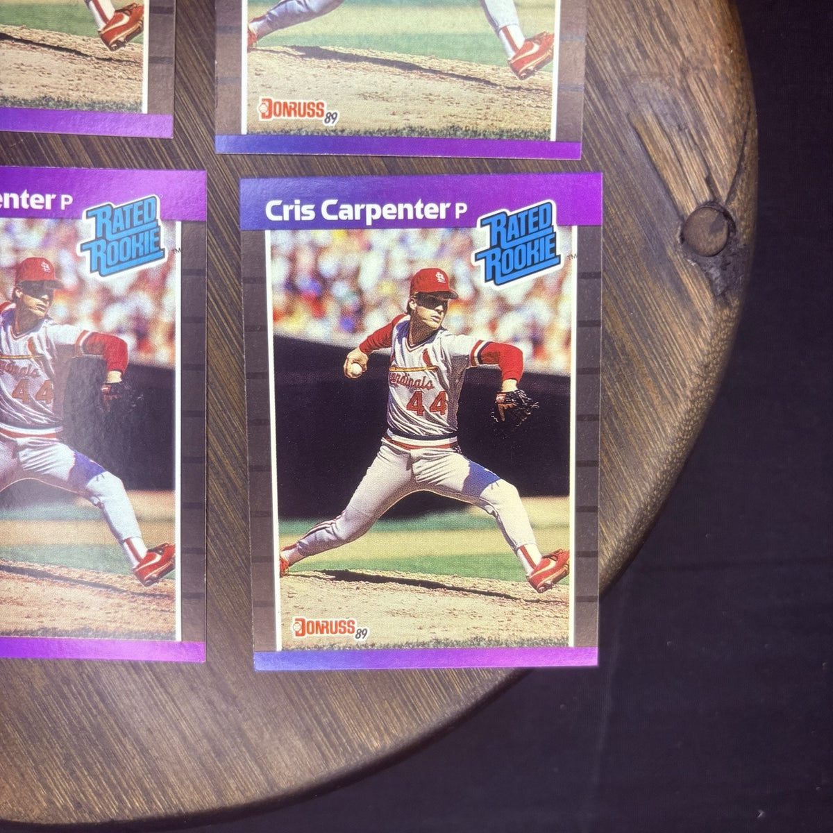 Lot of (6) 1989 Donruss #39 CHRIS CARPENTER (RATED ROOKIE) St. Louis Cardinals