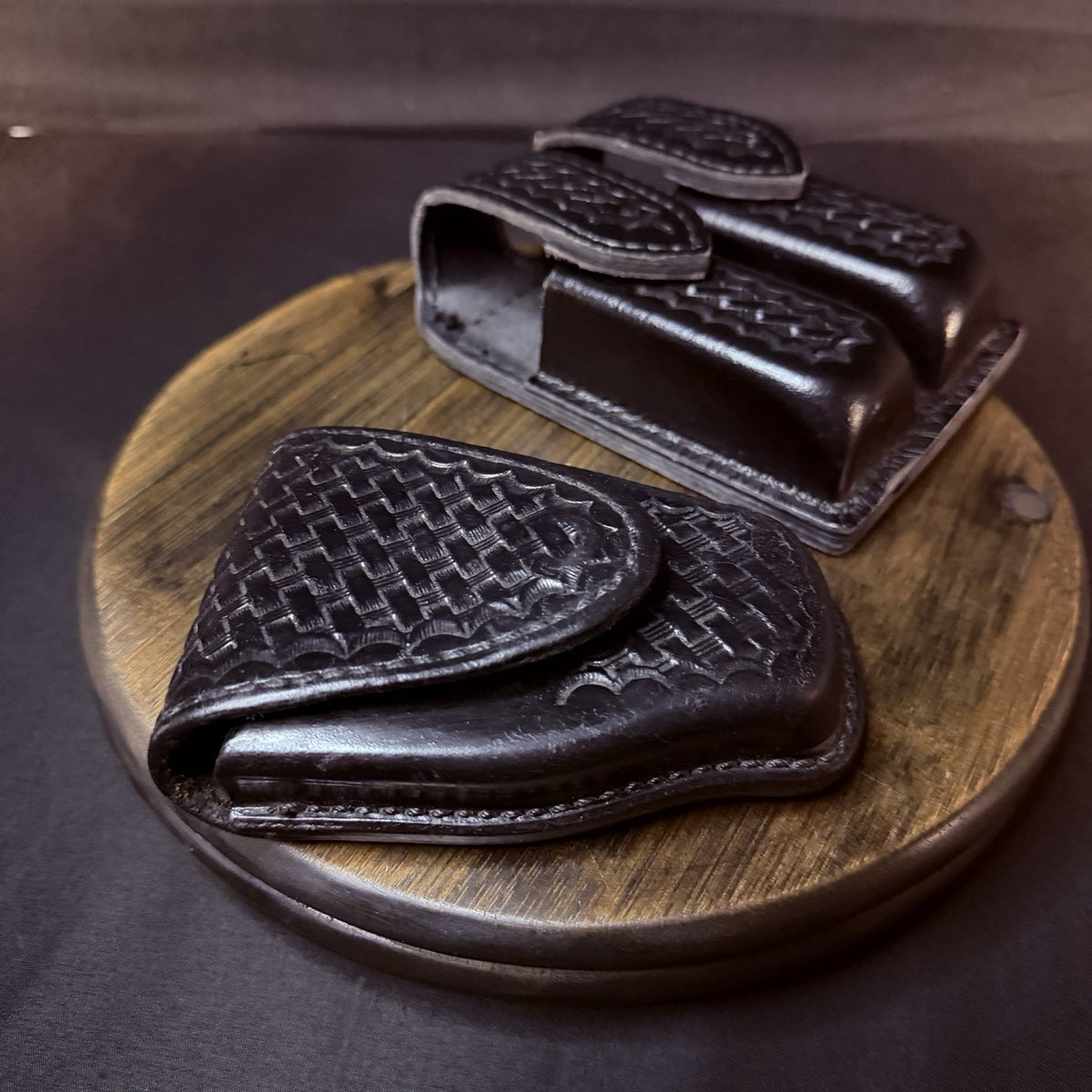Safariland Double Magazine Pouch GLOCK 20/21 w/ Tex Shoemaker Handcuff Case 204