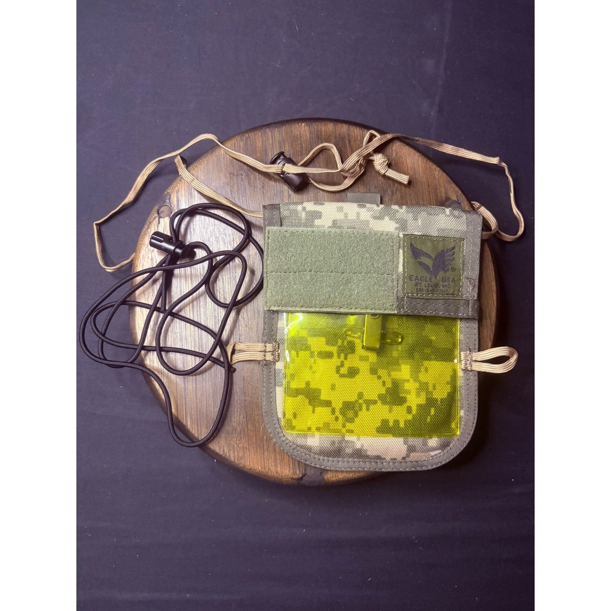 Eagle Industries Neck ID Wallet Passport Pouch Holder W/Pen Holder Digital Camo