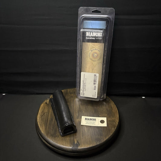 Bianchi Baton Holder 32A For 21" Expandable Plain Black Leather 2.25" Loop