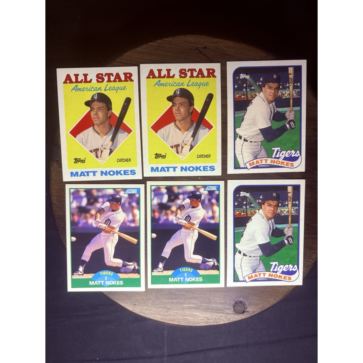 Matt Nokes (Lot of 6) Baseball Cards Detroit Tigers MLB
