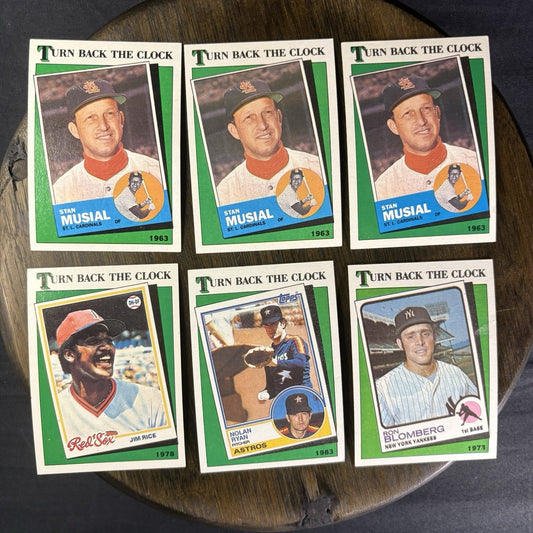 1988 Topps Turn Back the Clock Lot (6) Card #665 #661 #663 #662 High Grade