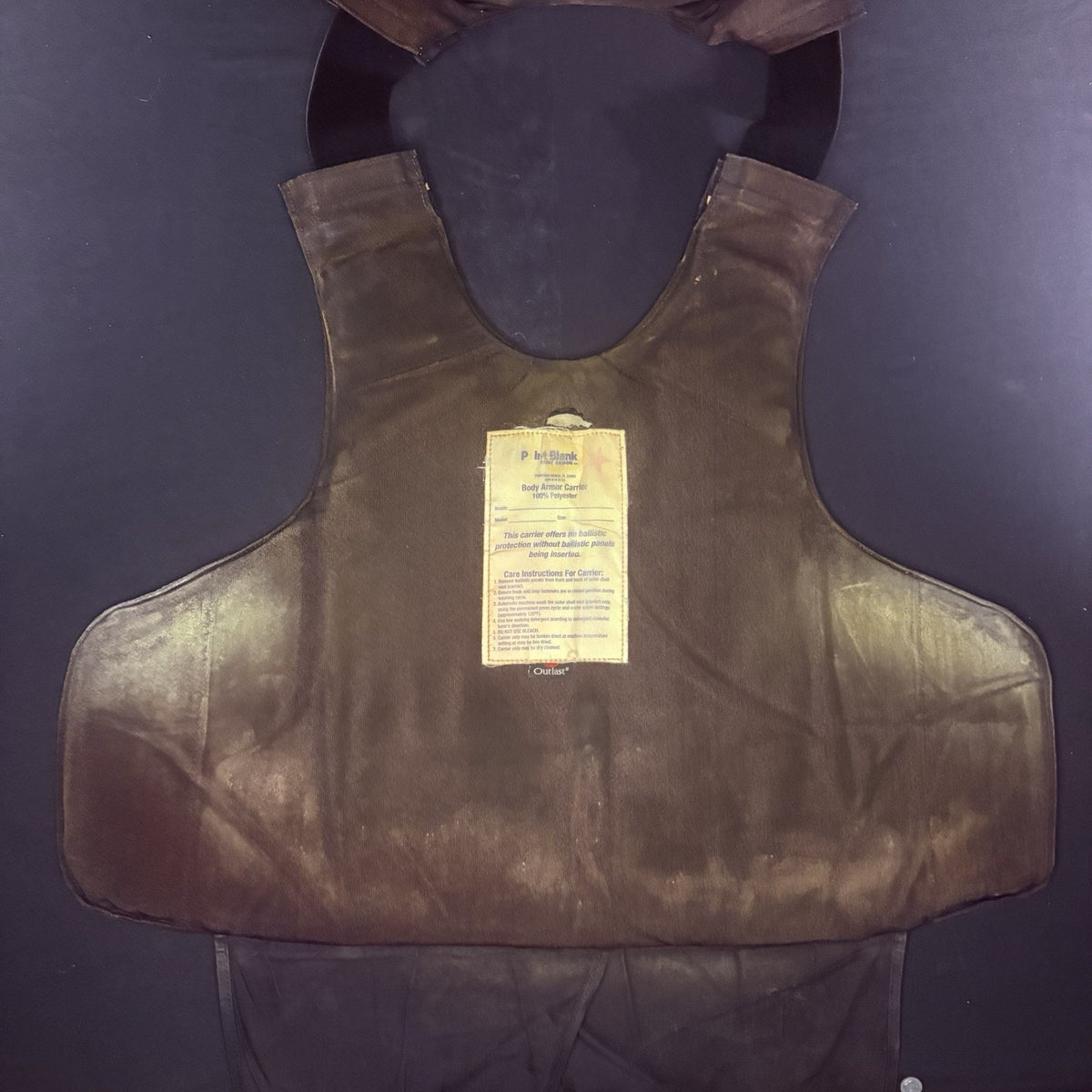 PB Armor 3A Bullet Proof Vest Size Large IIIA Ballistic Concealable Body Armor