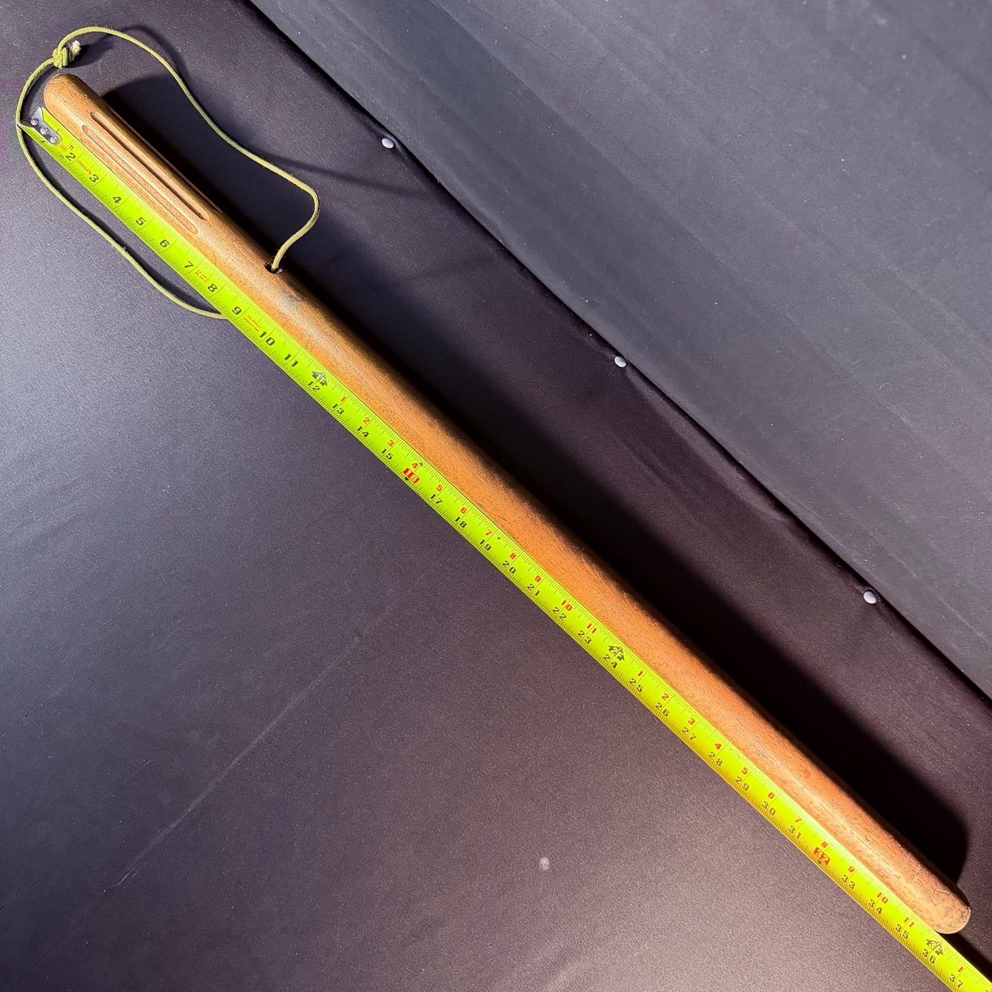 Vintage Vietnam Era US Engraved Wooden Military Baton 36" Grip