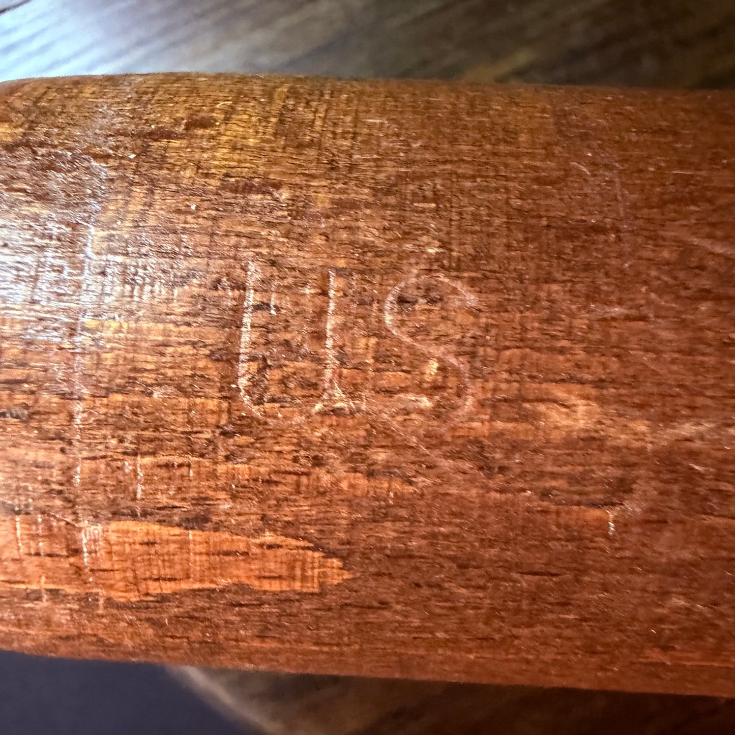 Vintage Vietnam Era US Engraved Wooden Military Baton 36" Grip
